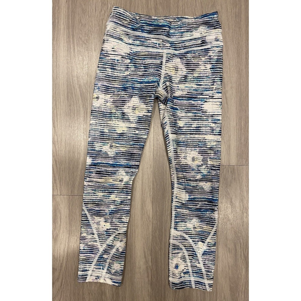 Lululemon Crop 21" MultiColor Leggings Pants Work Out Size‎ 2 EUC